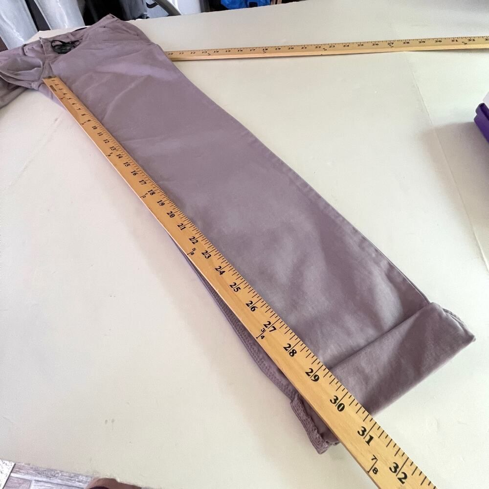 Black Orchid NEW Skinny Jeans Pleats Sz 27 *FLAW* Cuffs Purple Cotton Blend - Picture 6 of 8